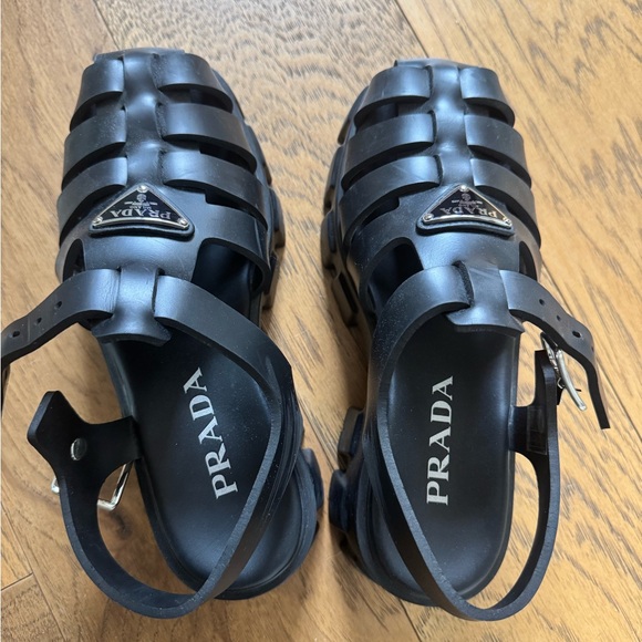 Prada Black Jelly Sandals - Picture 1 of 5